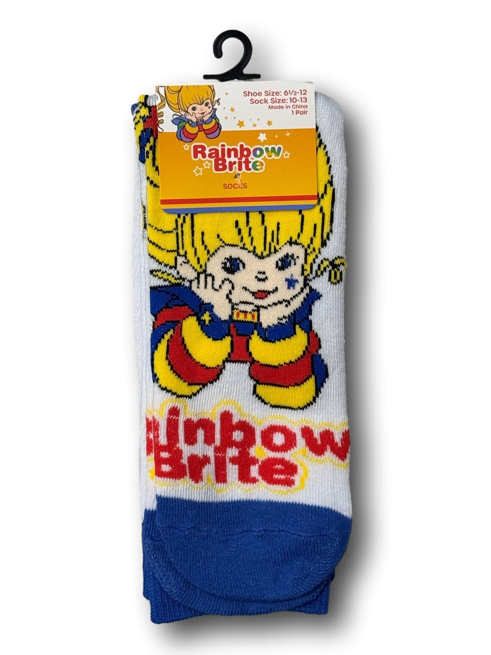 3/$20 Rainbow Brite Retro Funny Novelty Crew Socks - NWT